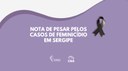 Nota de repúdio aos casos de feminicídio em Sergipe