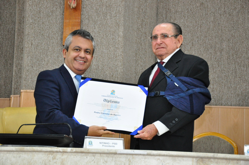 Pedro Ferreiras de Barros já é Cidadão Aracajuano