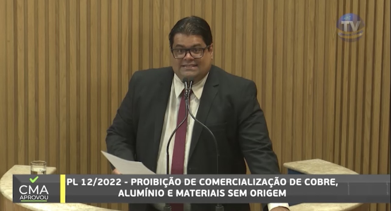 PL de Joaquim da Janelinha proíbe venda de cobre, alumínio e materiais sem comprovação de origem