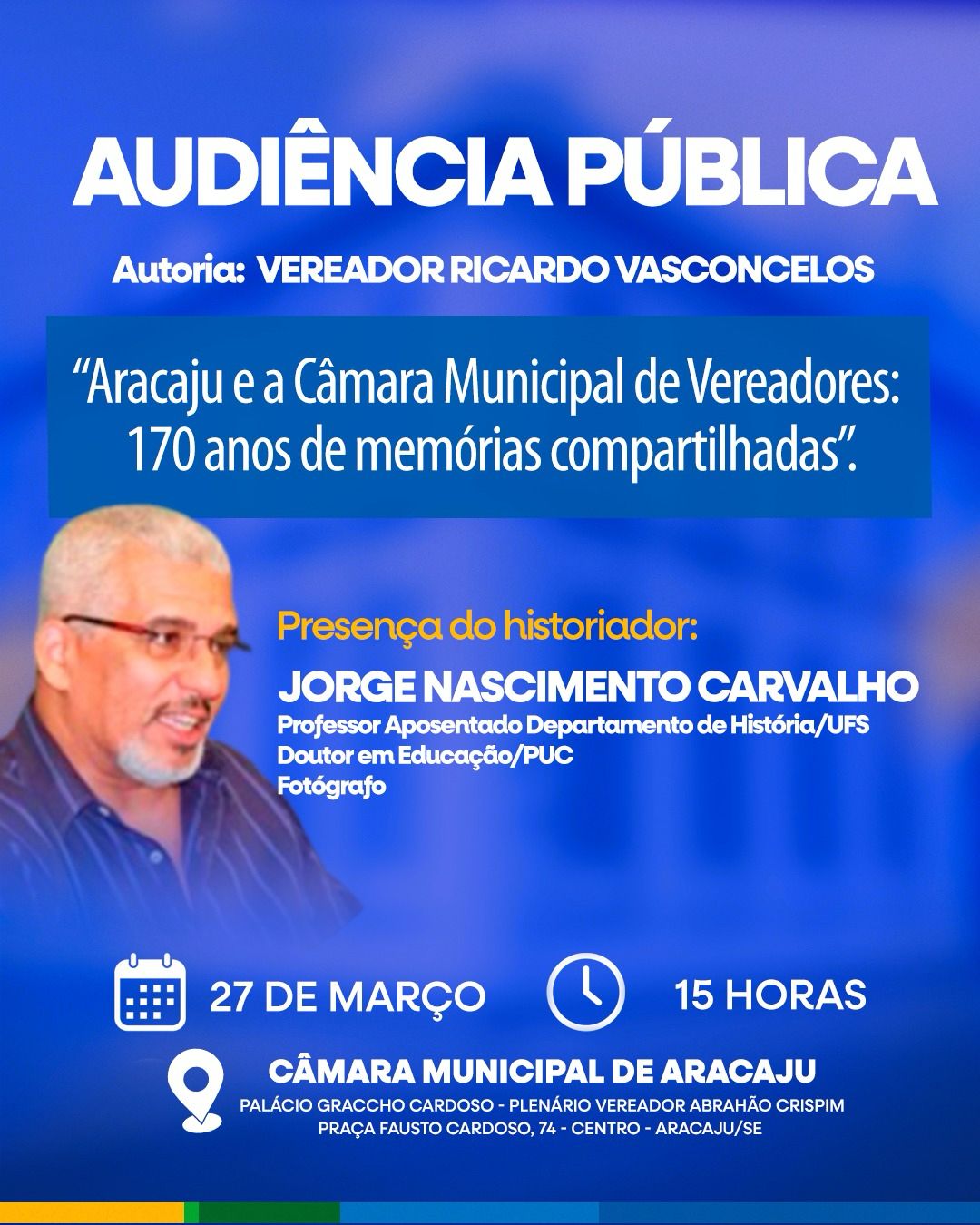  Presidente da CMA promove audiência pública em homenagem aos 170 anos  da Casa, nesta quinta-feira (27/03)