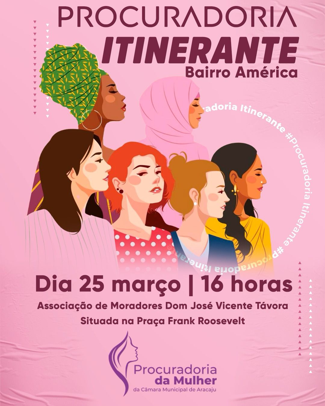 Procuradoria da Mulher da CMA realiza ação no bairro América nesta terça-feira (25/03) 