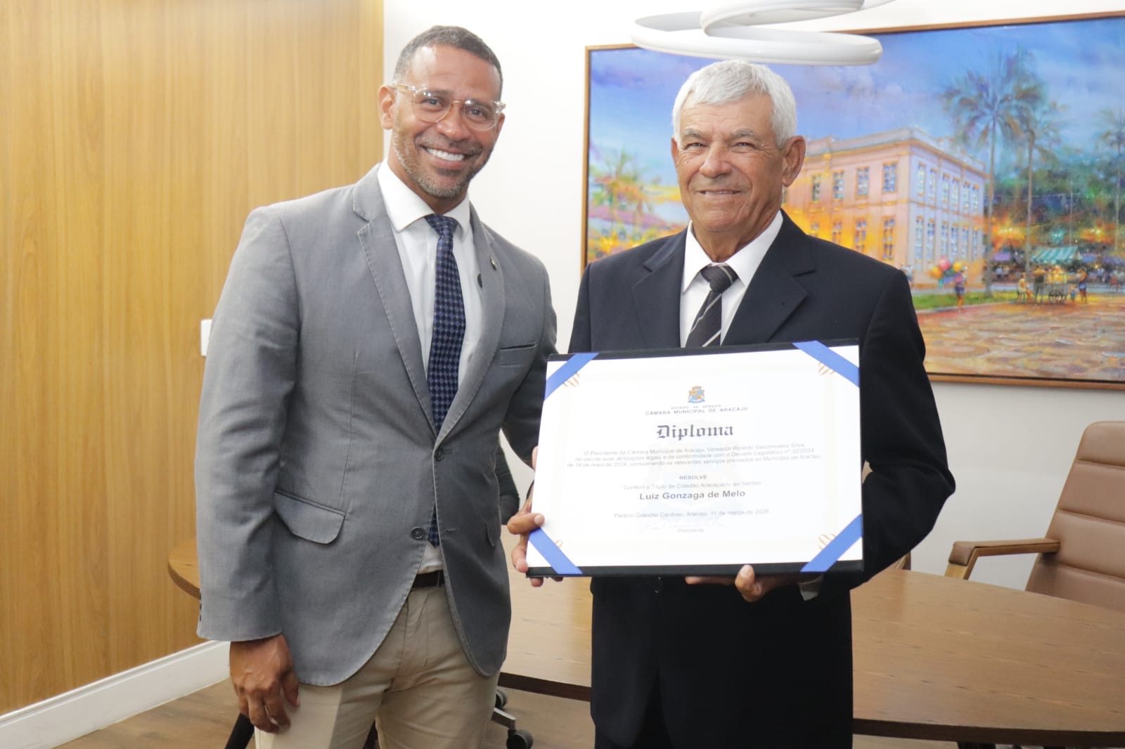 Professor Luiz Gonzaga de Melo é o mais novo cidadão aracajuano 