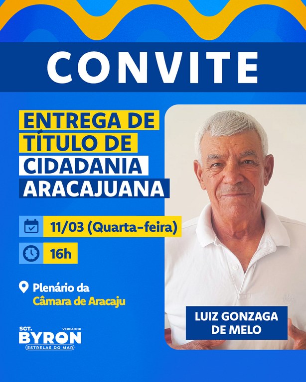 Professor Luiz Gonzaga de Melo receberá Título de Cidadão Aracajuano na quarta-feira (11/03) 