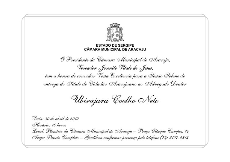 Professor Ubirajara Coelho será o mais novo cidadão aracajuano