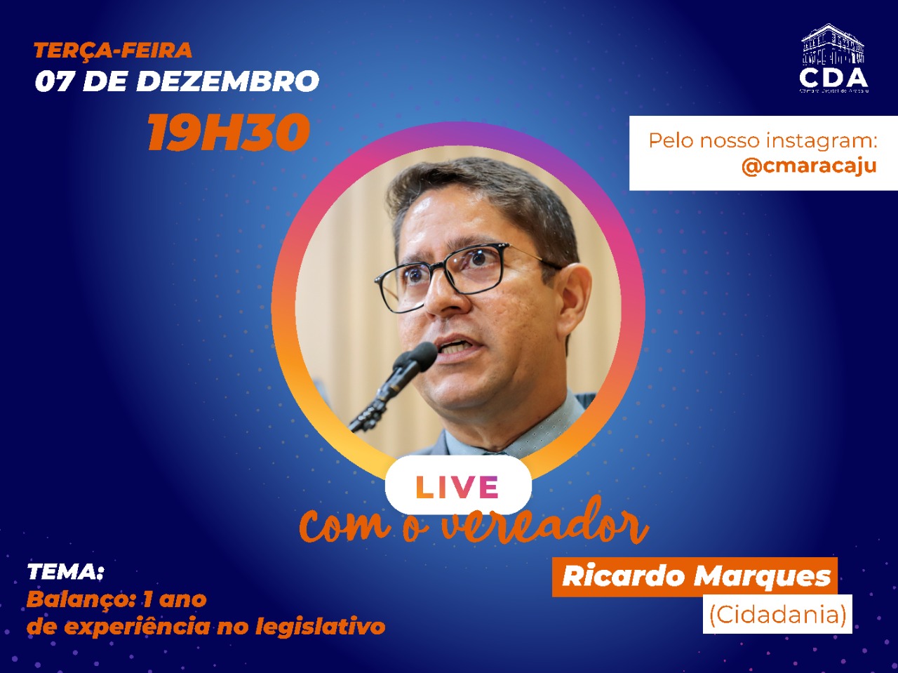Ricardo Marques é o convidado da Live Parlamento Digital