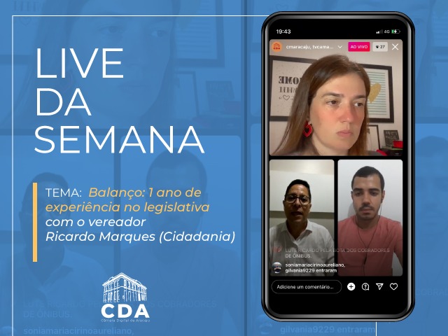 Ricardo Marques faz balanço de mandato em live do Parlamento Digital