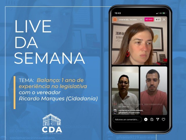 Ricardo Marques faz balanço de mandato em live do Parlamento Digital