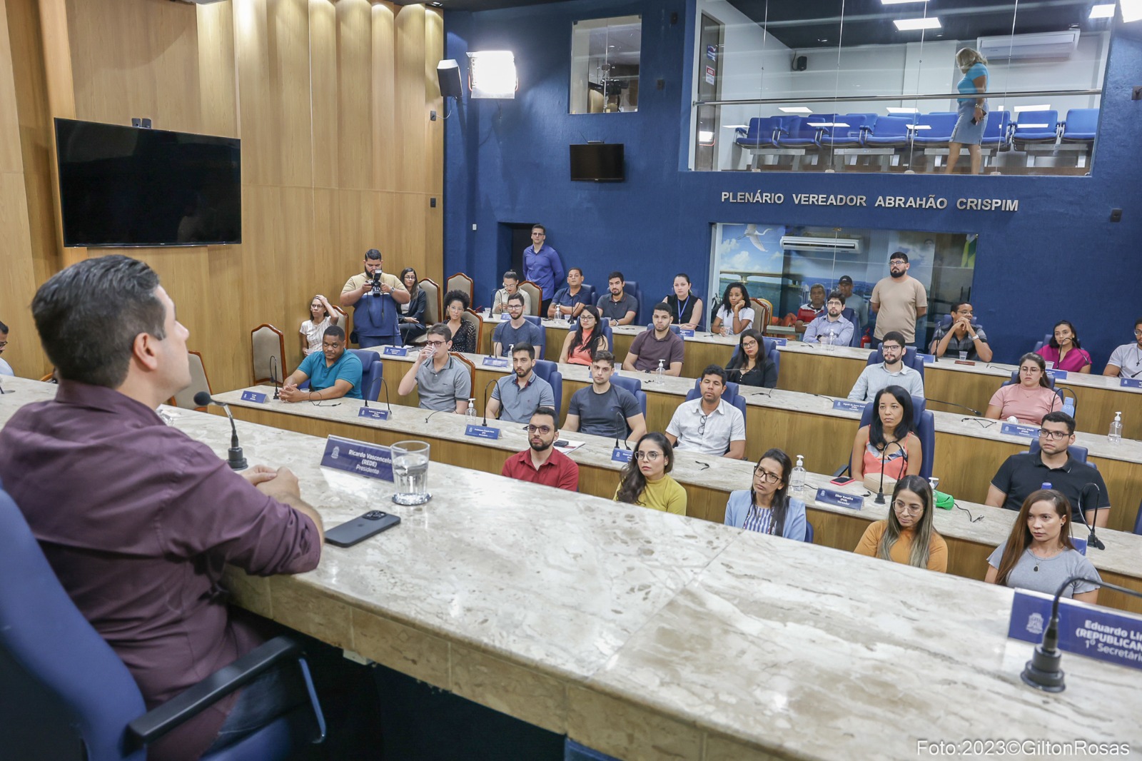 Servidores da CMA participam de reunião com presidente Ricardo Vasconcelos