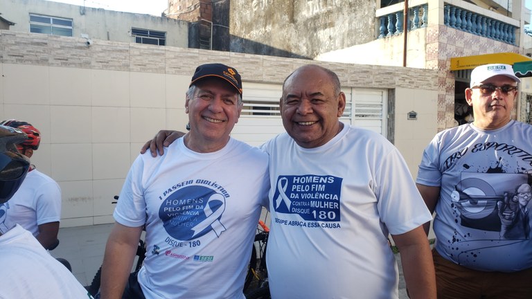 Seu Marcos participa do I Passeio Ciclístico: Homens Pelo Fim da Violência Contra Mulher