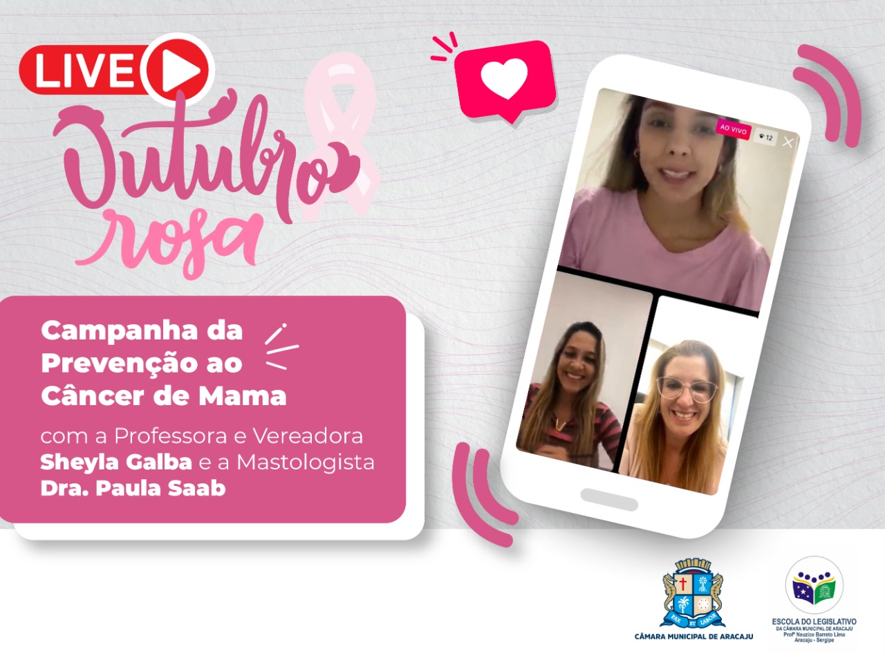 Sheyla Galba e mastologista falam sobre importância da prevenção do câncer de mama em live