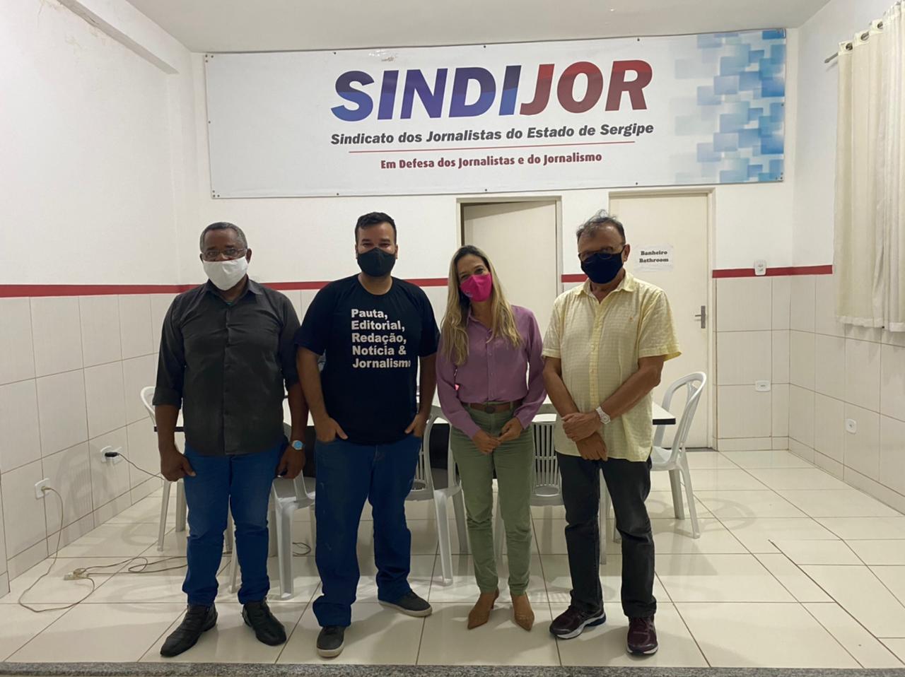 Sheyla Galba visita Sindijor para debater demandas da categoria e agradece apoio da imprensa