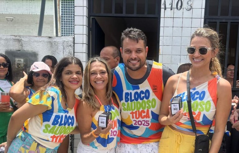 Superintendente Sheyla Galba e Procuradoria da Mulher lançam projeto de conscientização no Bloco Saudoso Tuca em Aracaju 