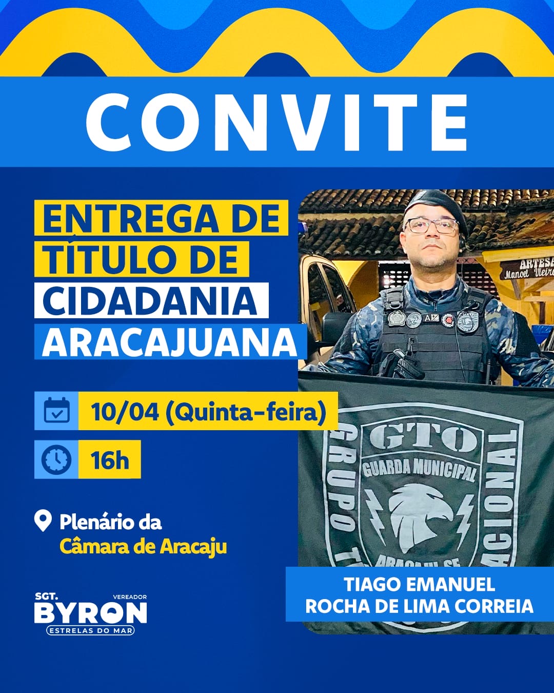 Tiago Emanuel, criador do GTO, receberá título de Cidadão Aracajuano nesta quinta-feira, 10 de Abril