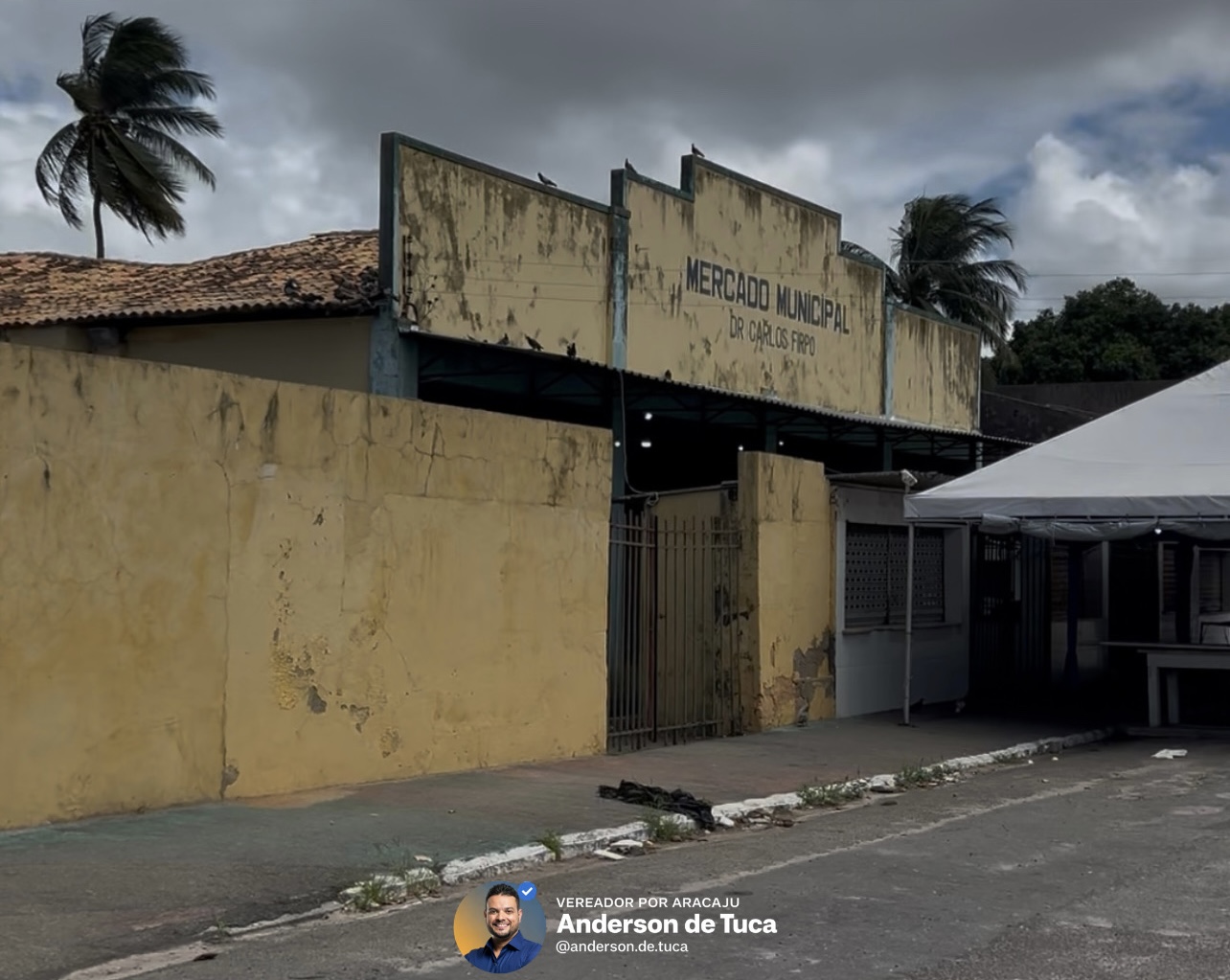 Vereador Anderson de Tuca fiscaliza abandono de Mercado Municipal