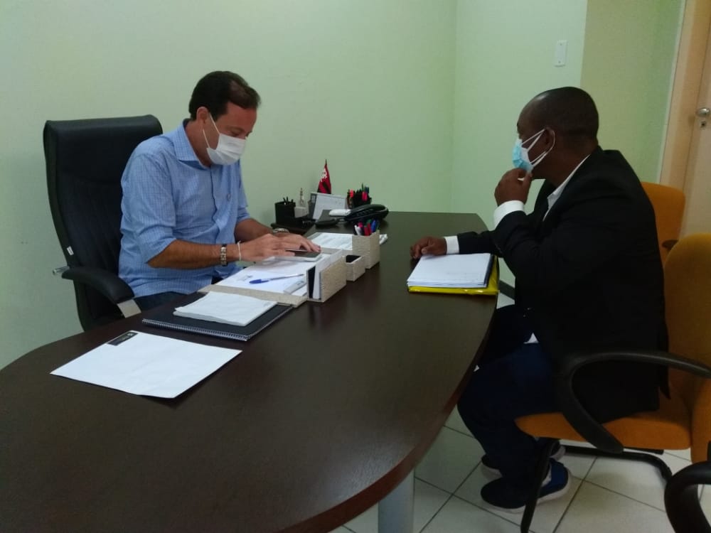 Vereador Binho é recebido pelo presidente do PSC, André Moura