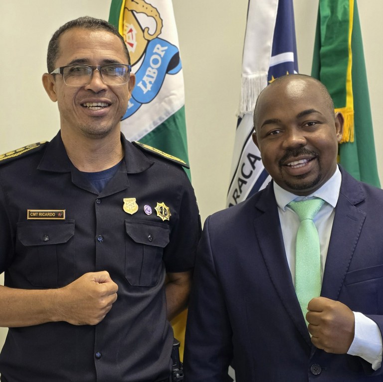 Vereador Binho faz visita ao Superintendente da Guarda Municipal, Ricardo Silva