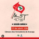 Vereador Camilo Daniel promove Sessão Solene em homenagem aos 40 anos do MST
