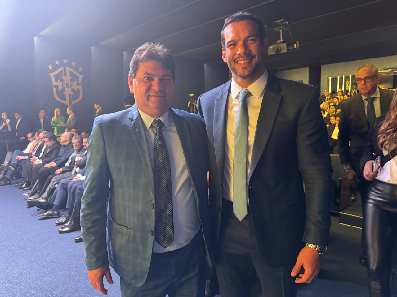 Vereador e presidente da FSF, Miltinho Dantas participa da eleição que elegeu Samir Xaud presidente da CBF