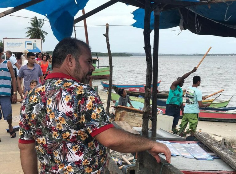 Vereador Isac prestigia a corrida de barcos e a tradicional procissão de Bom Jesus dos Navegantes