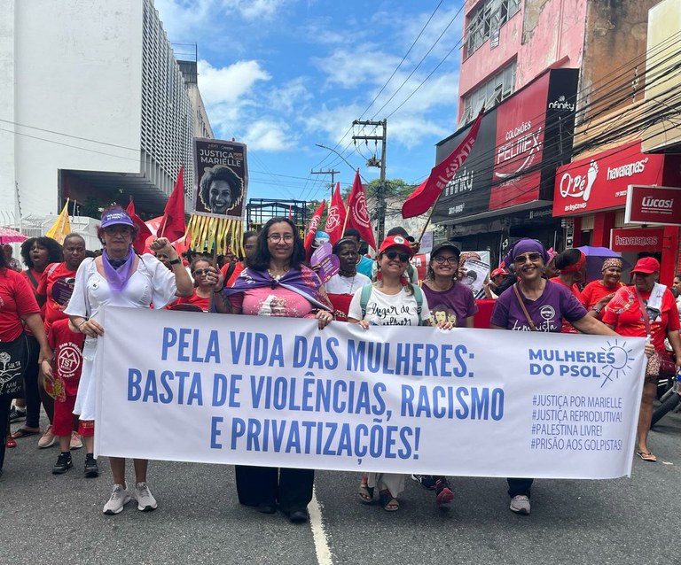 Vereadora Sonia Meire participa da Marcha do 8M 