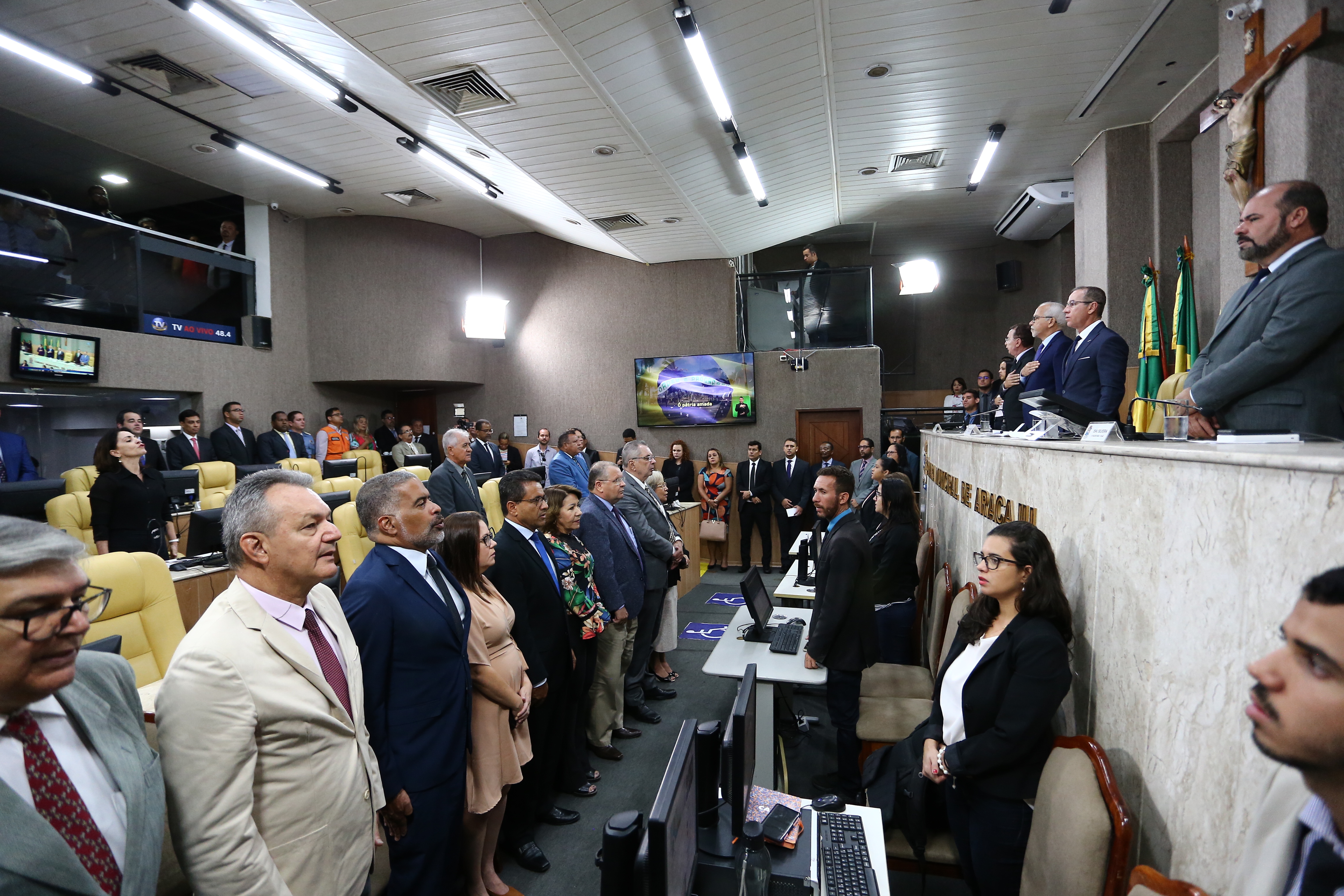 Vereadores acompanham mensagem anual do prefeito na 1ª Sessão Ordinária de 2020