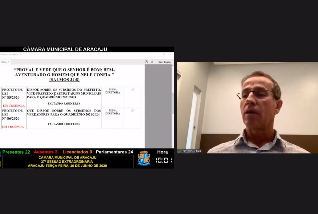 Vereadores aprovam congelamento de salários até 2024