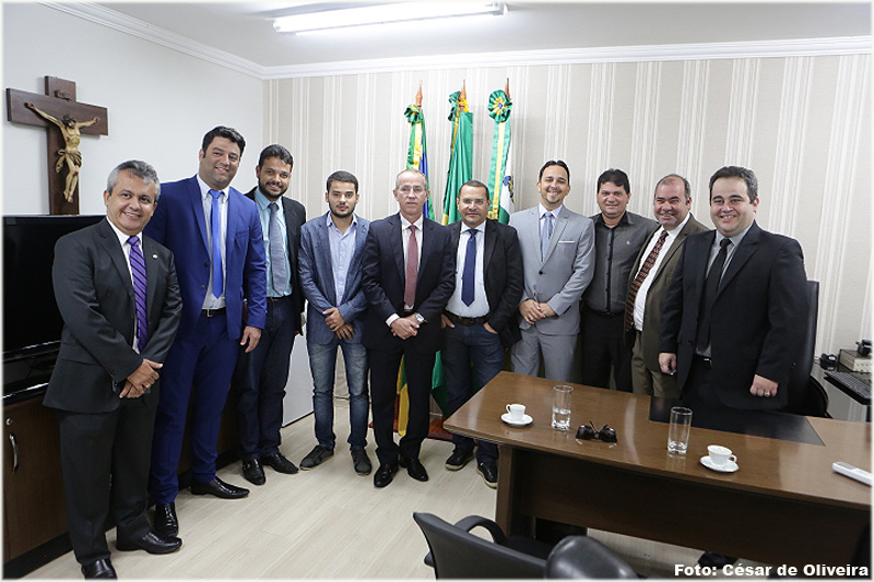 Vereadores recebem visita dos dirigentes do Confiança