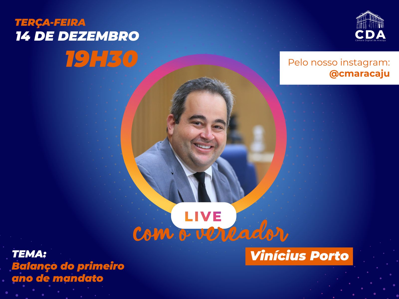 Vinícius Porto é o convidado da Live Parlamento Digital