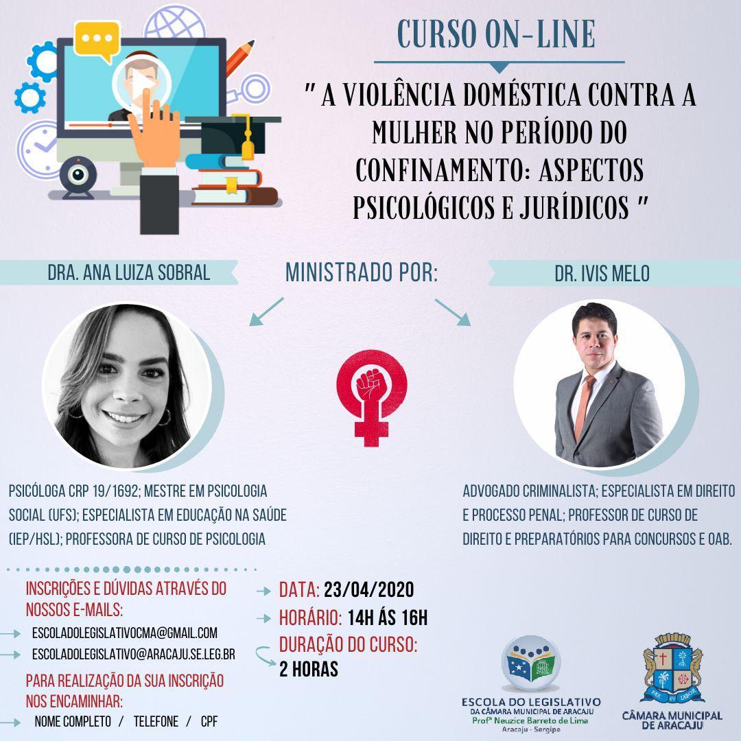 Violência Doméstica será o tema do próximo curso on-line na Escola do Legislativo